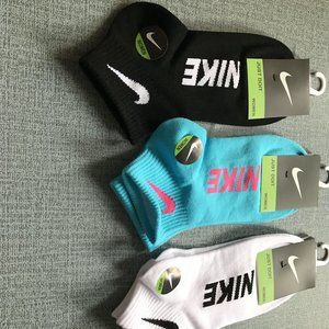 Nike black blue white socks